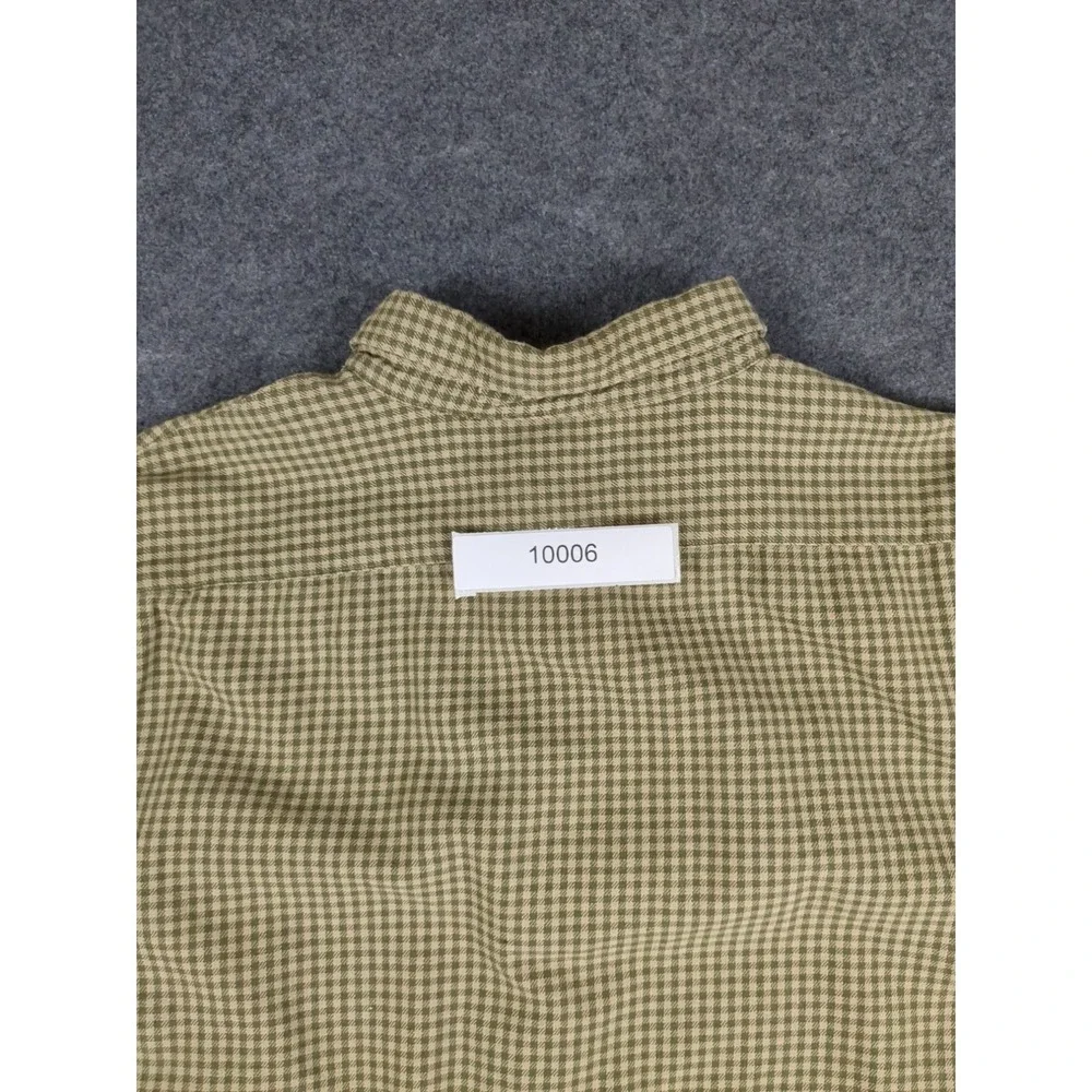 Banana Republic Mens Slim Fit Yellow Plaid Button-Down Shirt XL 100% Cotton Long
